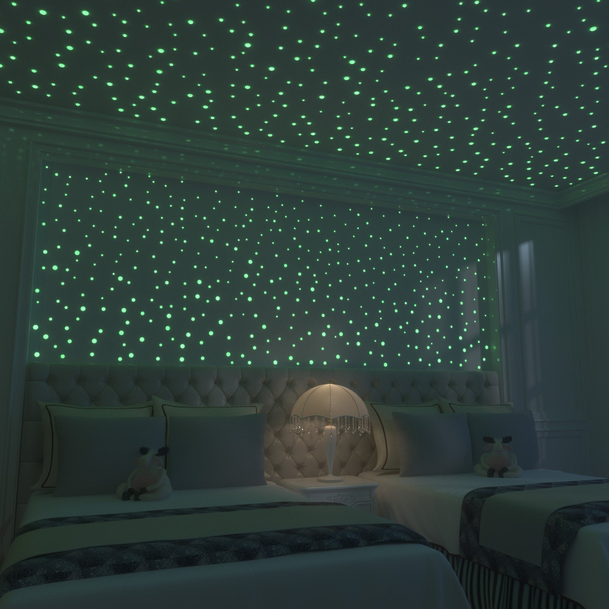  Glow  In The Dark  Stars  824 Realistic 3D Stars  For Ceiling  