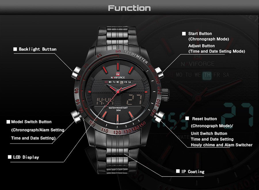 led watch setting