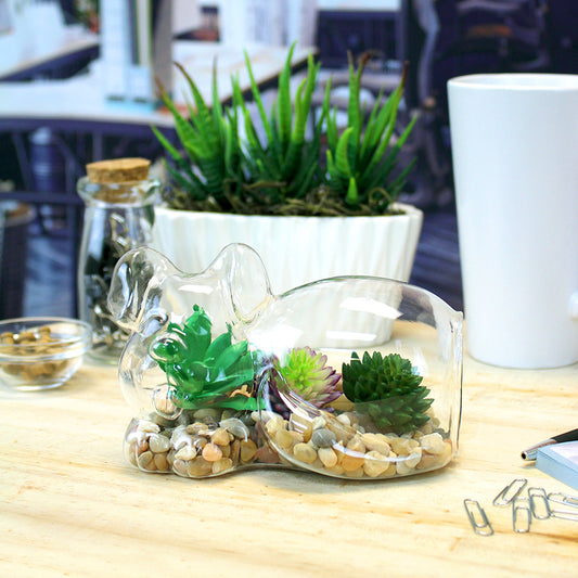 Glass Dog Air Plant Terrarium Kit