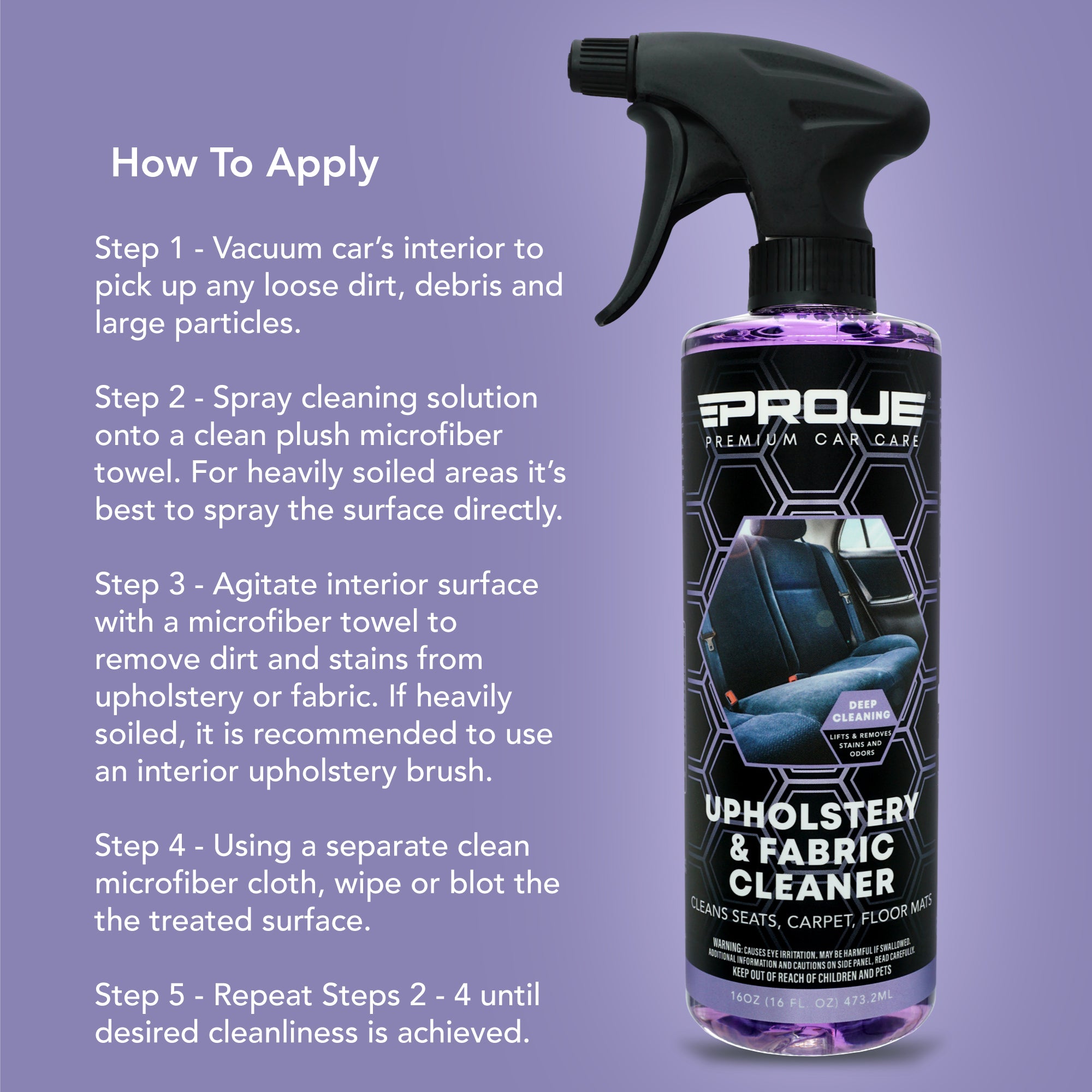 Upholstery & Fabric Cleaner Proje' Products