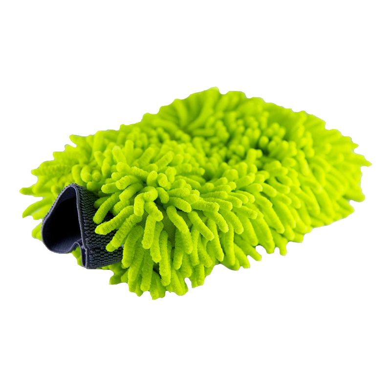 Wash Mitt Extra Plush Scratch Free Microfiber - Green 5 Pk