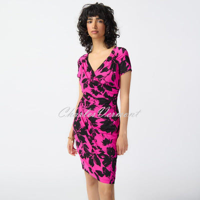 Joseph Ribkoff Printed Dress with Shoulder Detail - Style 231226