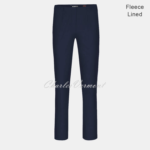 ROBELL MARIE TROUSER 51412-54025-69 – FLEECE LINED (NAVY) – SHORTER LENGTH