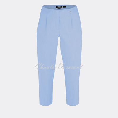 pale blue capri trousers