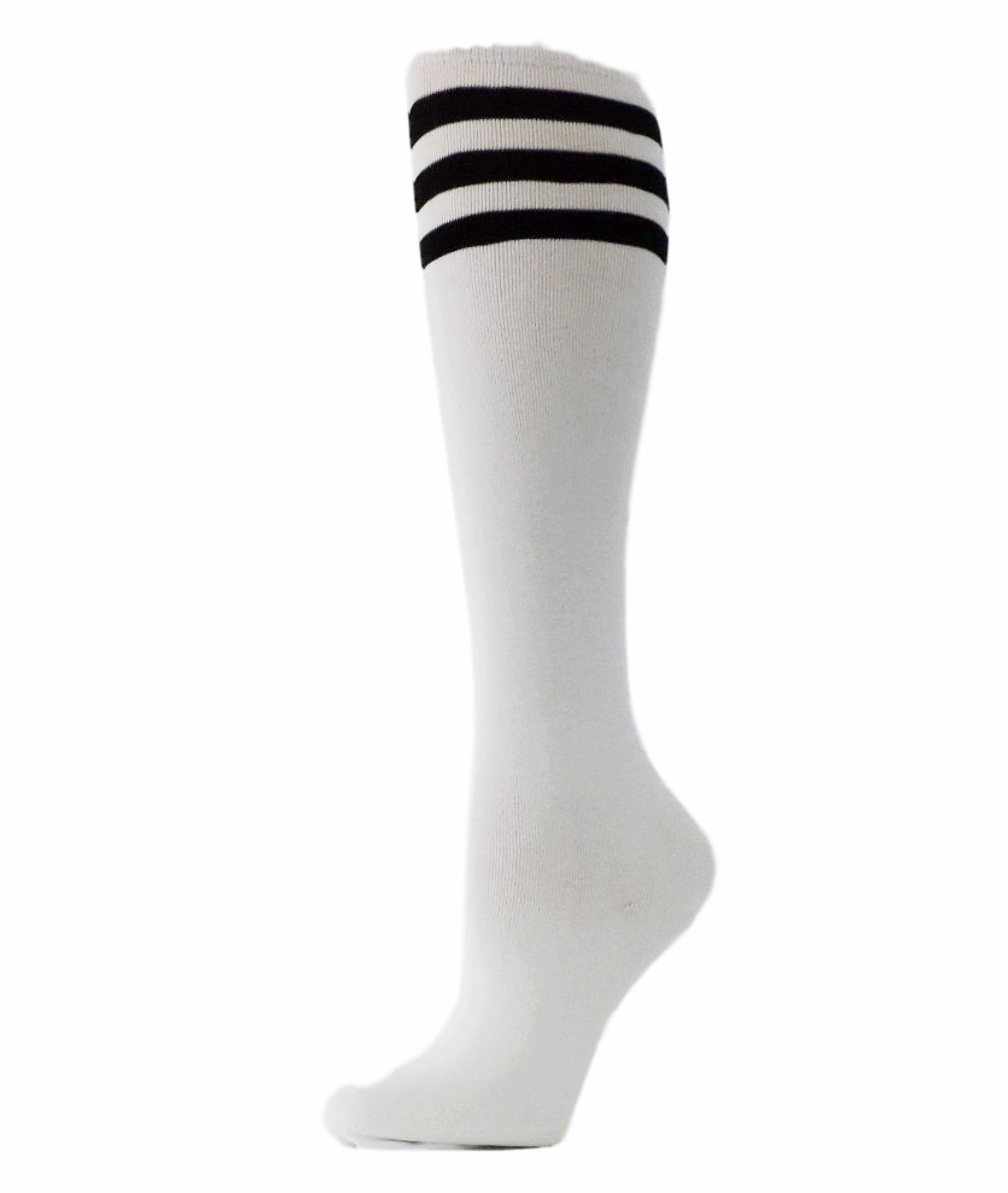 Black Striped Knee High Socks