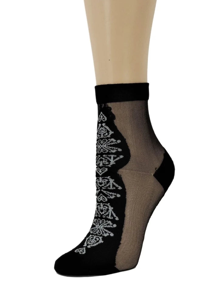 Supreme Black Sheer Socks