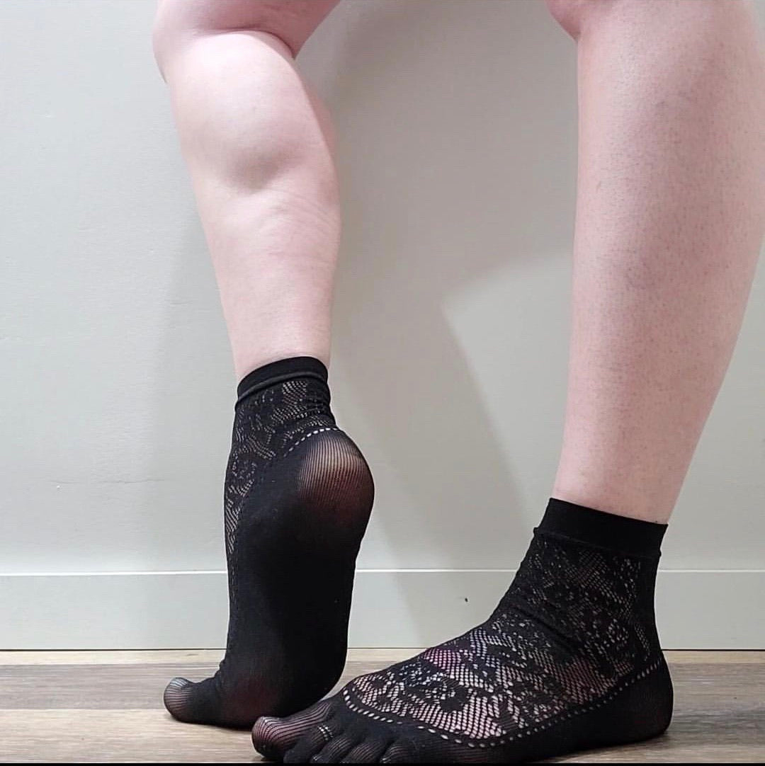 Black Mesh Toe Socks | Global Trendz Fashion®