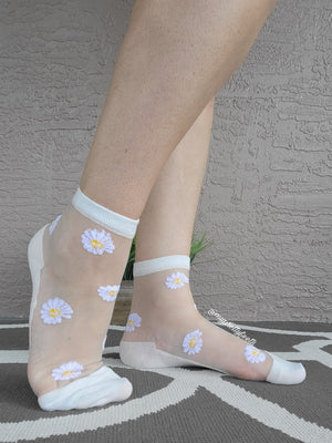 sheer pearl socks