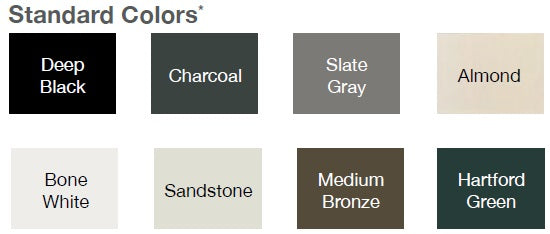 CHI garage Doors Standard Color Chart