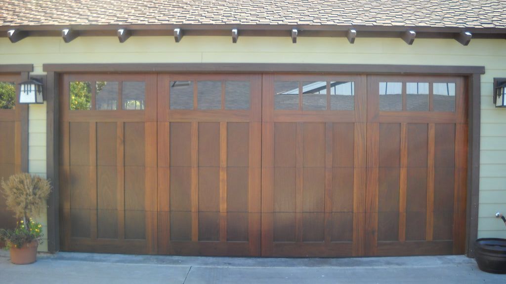 Madison Craftsman Style Custom Wood Garage Door Lux Garage Doors   Madison Wood Garage Door Craftsman Design 1024x1024 