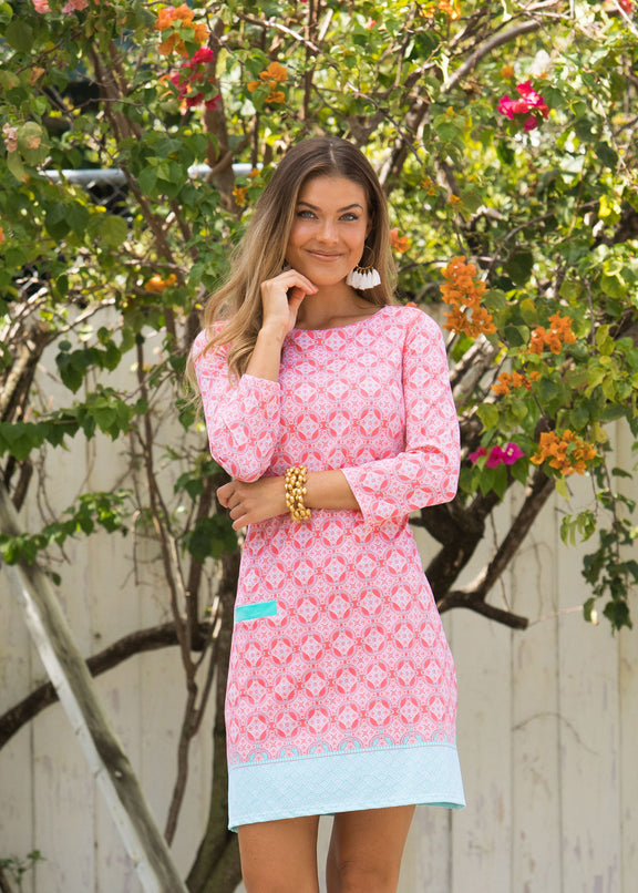 Coral Tides Coral Cabana Shift Dress