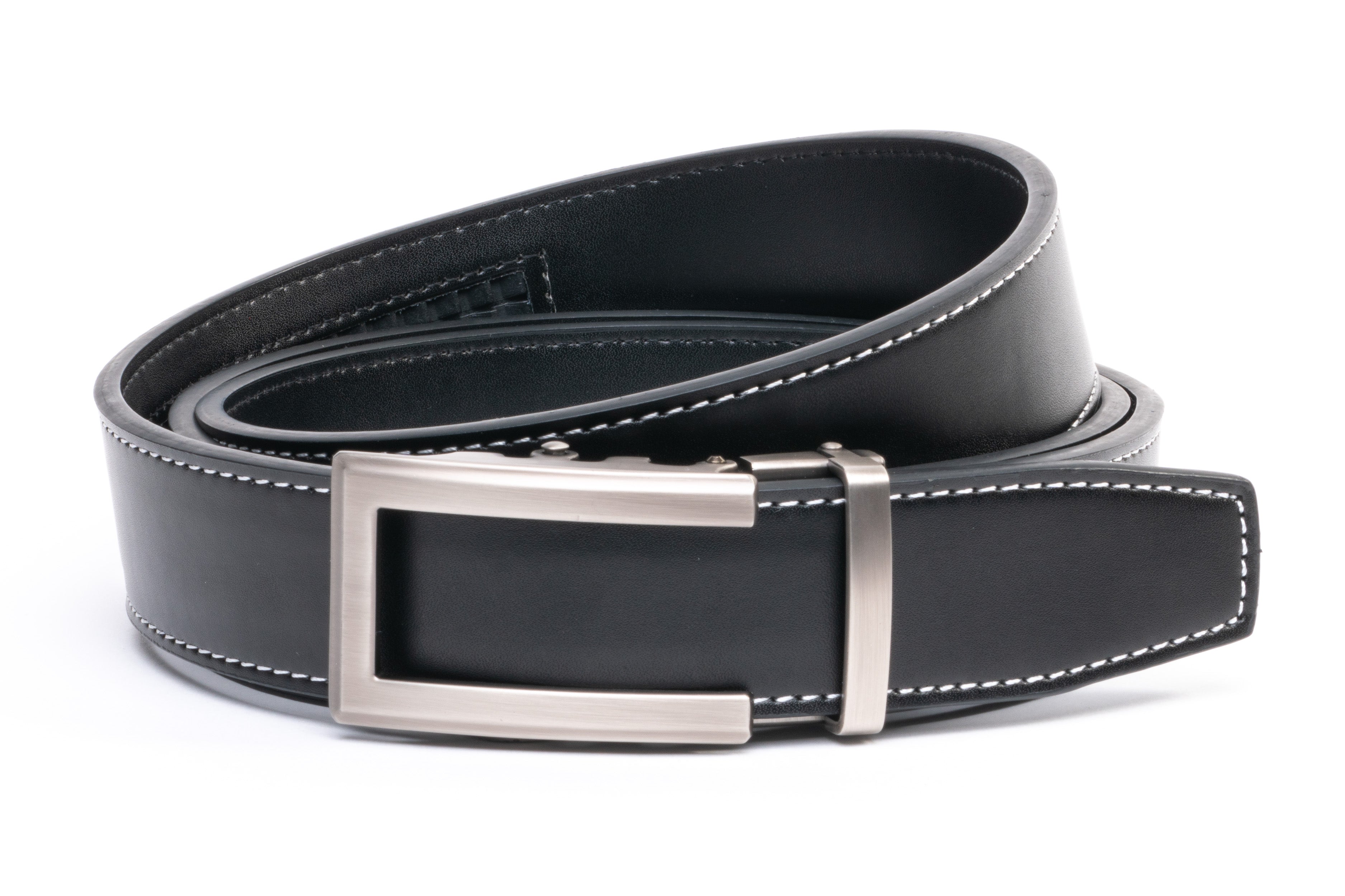 Traditional Open Gunmetal Buckle - Automatic Ratchet Belt Buckle ...