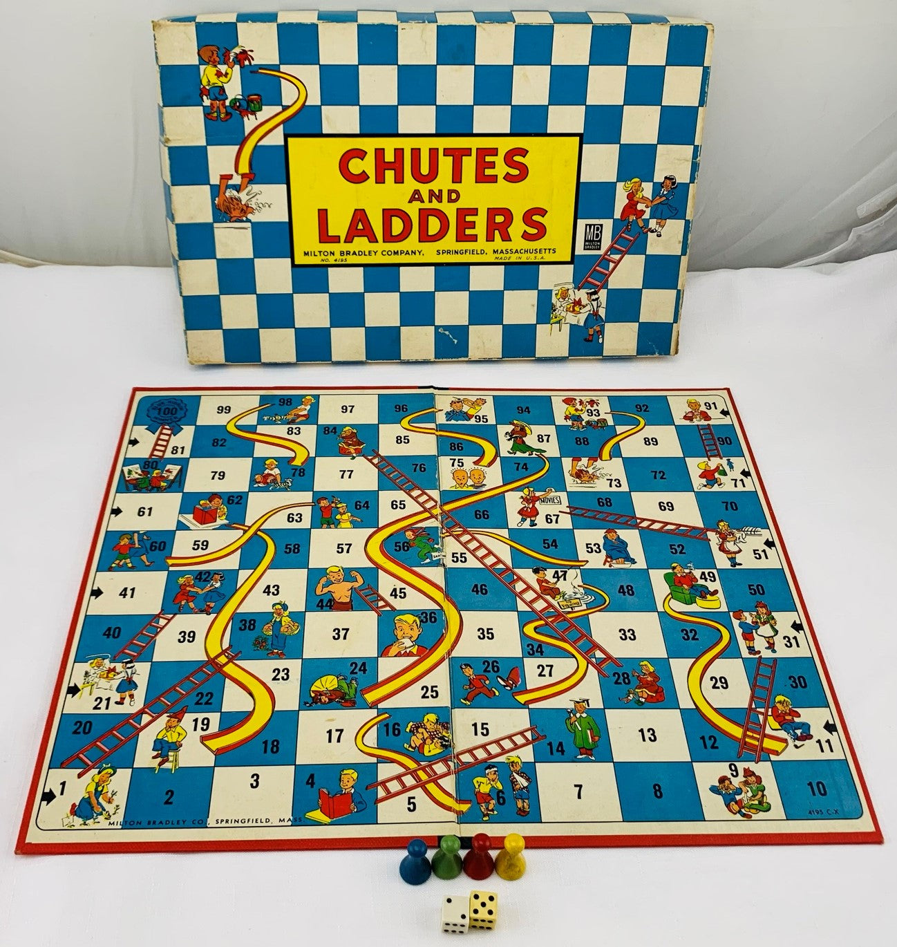 Chutes and Ladders Game - 1943 - Milton Bradley - Great Condition ...