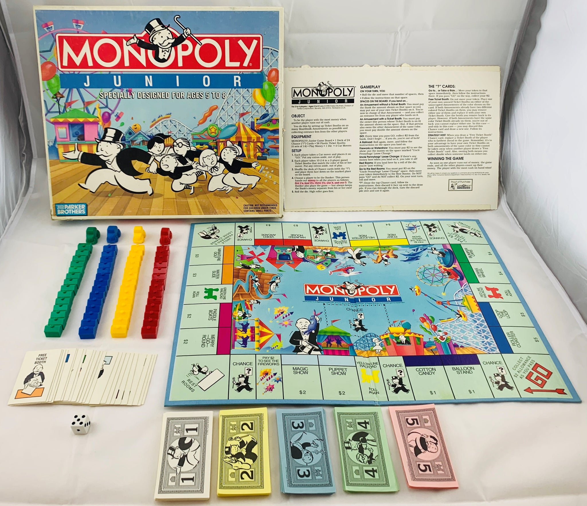 Monopoly Junior Game - 1990 - Parker Brothers - Great Condition | Mandi