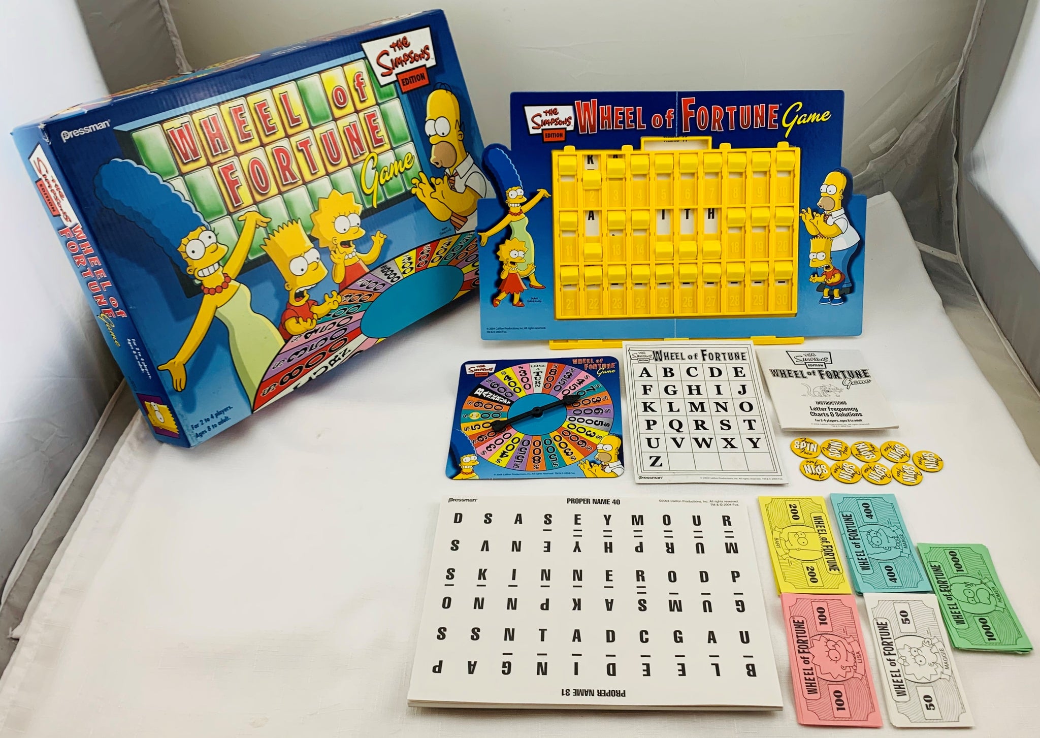 the simpsons wheel of fortune board game