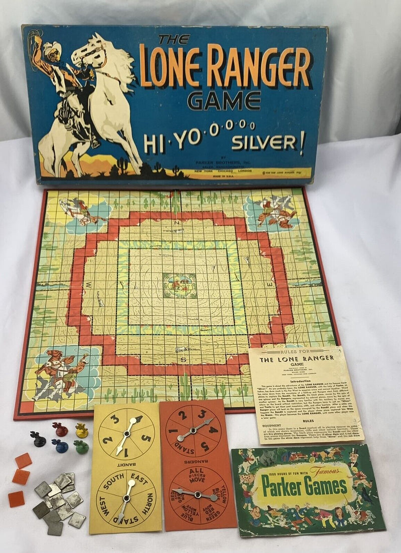 besteden houten Productiecentrum The Lone Ranger Game - 1938 - Parker Brothers - Good Condition | Mandi's  Attic Toys