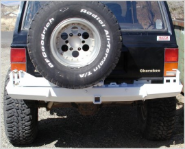 jeep cherokee xj bumper rear stealth wit tire carrier KOR-3260