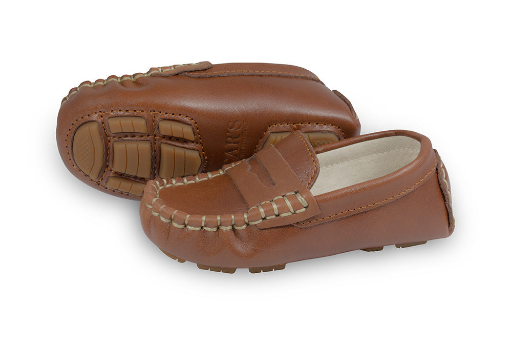 Boys brown leather loafers - Style Verona