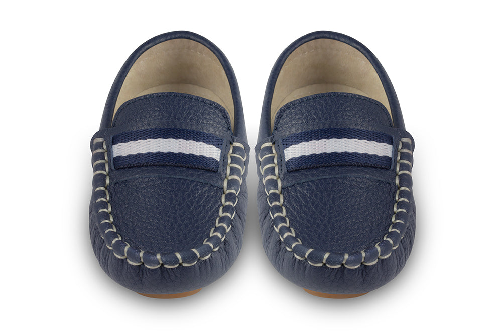 navy blue boys loafers