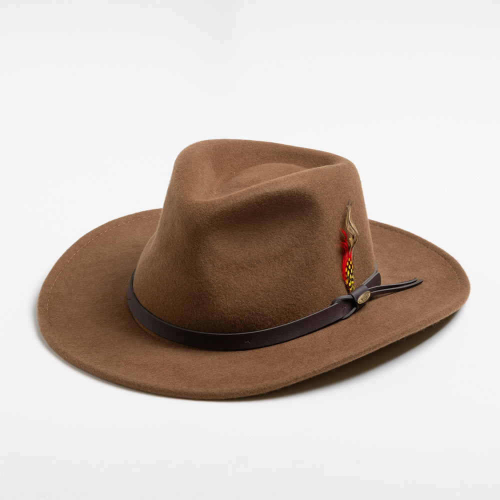 San Antonio Black Felt Cowboy Hat Medium Fits 7-1/8 to 7-1/4