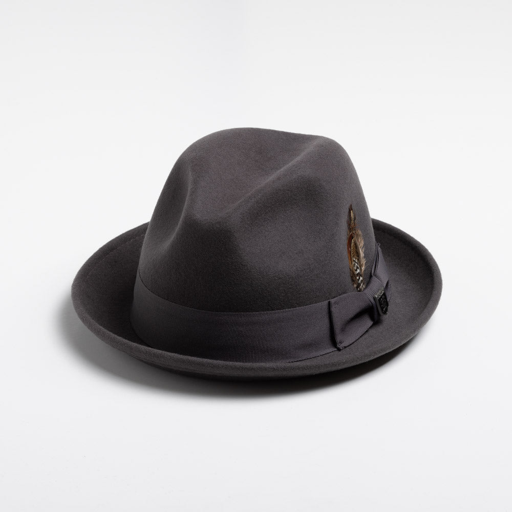 Stacy Adams Cannery Row Wool Fedora Hat, Chocolate, Size: M