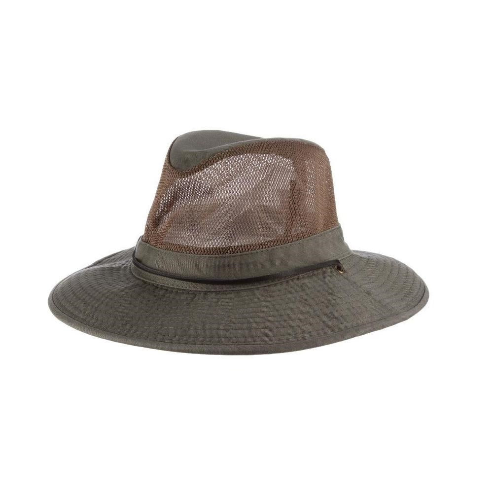 New Dorfman-Pacific Weathered Cotton Outback Hat With Chin Cord