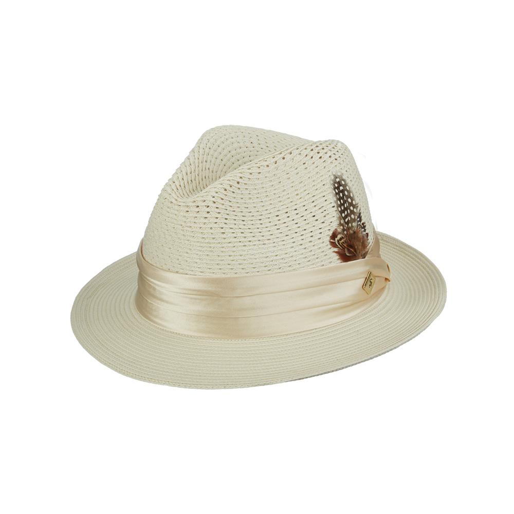 Stacy Adams Straw Fedora- Dublin