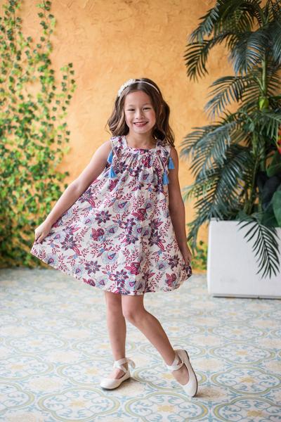 boho tassel dress for picnic with mom | kid's dream