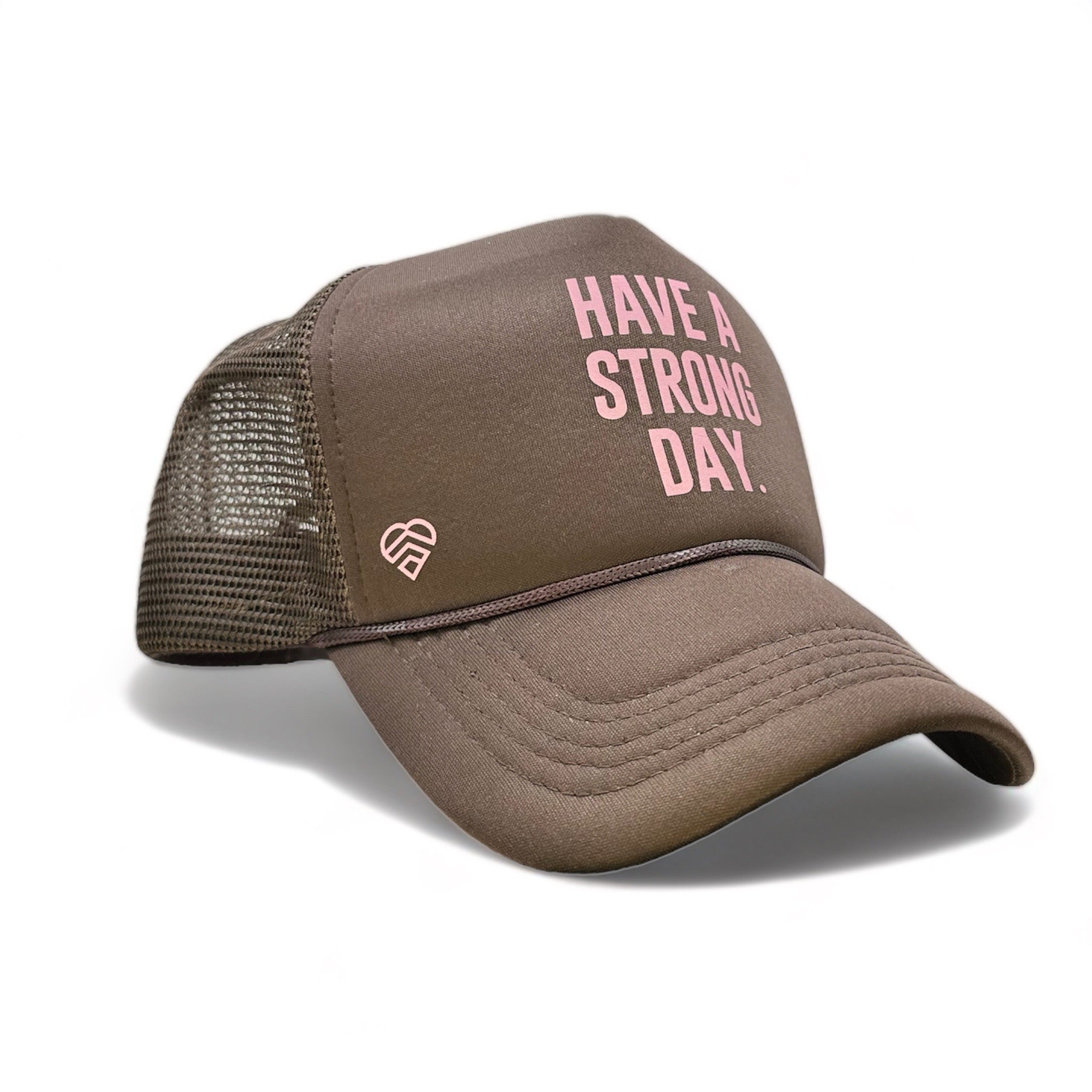 Slogan Statement High-Crown Trucker Hat - Maroon