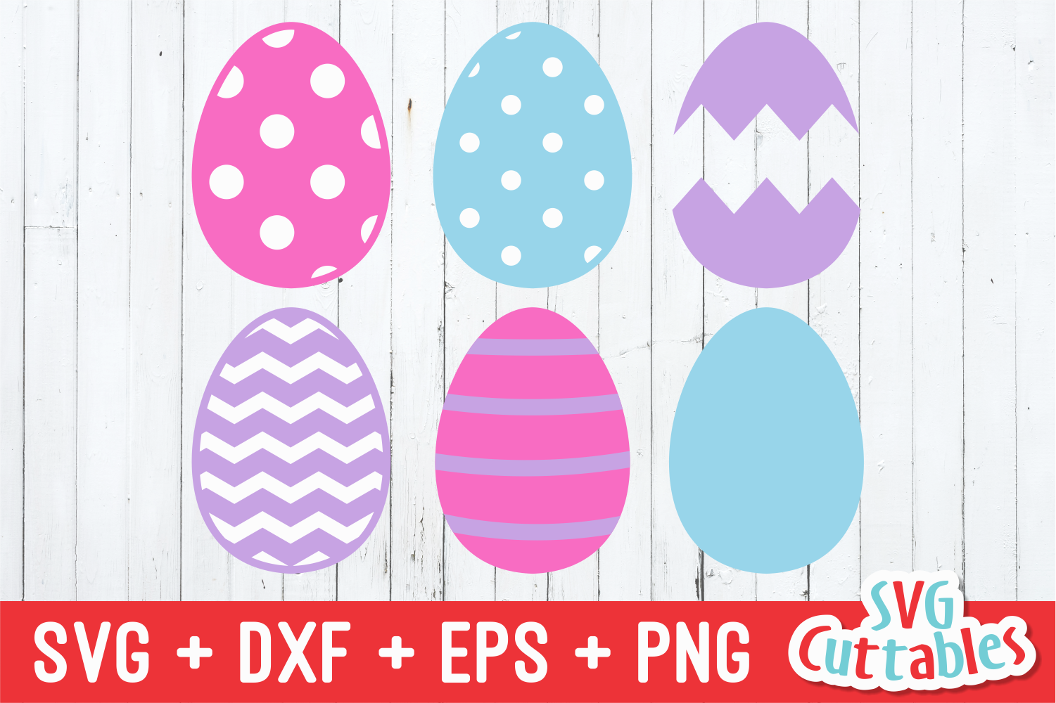 Download Easter Egg Set Of 6 Svg Cut File Svgcuttablefiles