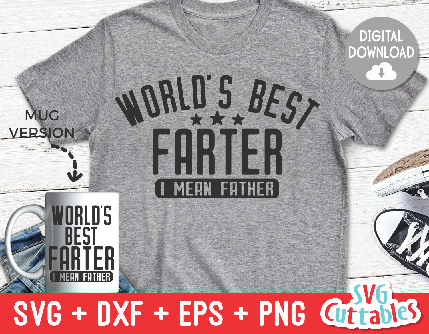 Download World's Best Farter | Father's Day | SVG Cut File ...
