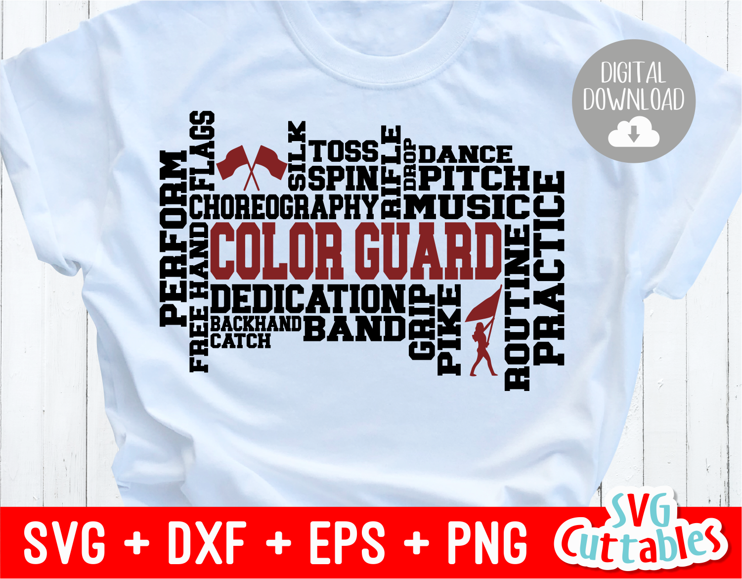 Color Guard Word Art Svgcuttablefiles