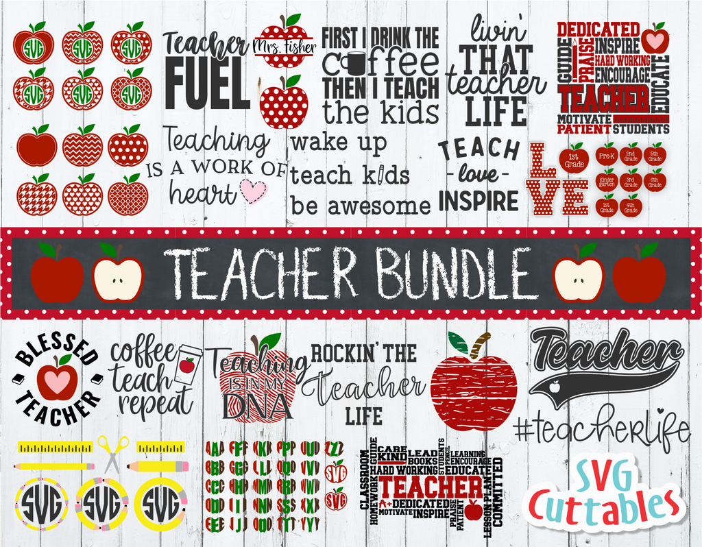 Download Teacher Bundle SVG Cut File | svgcuttablefiles