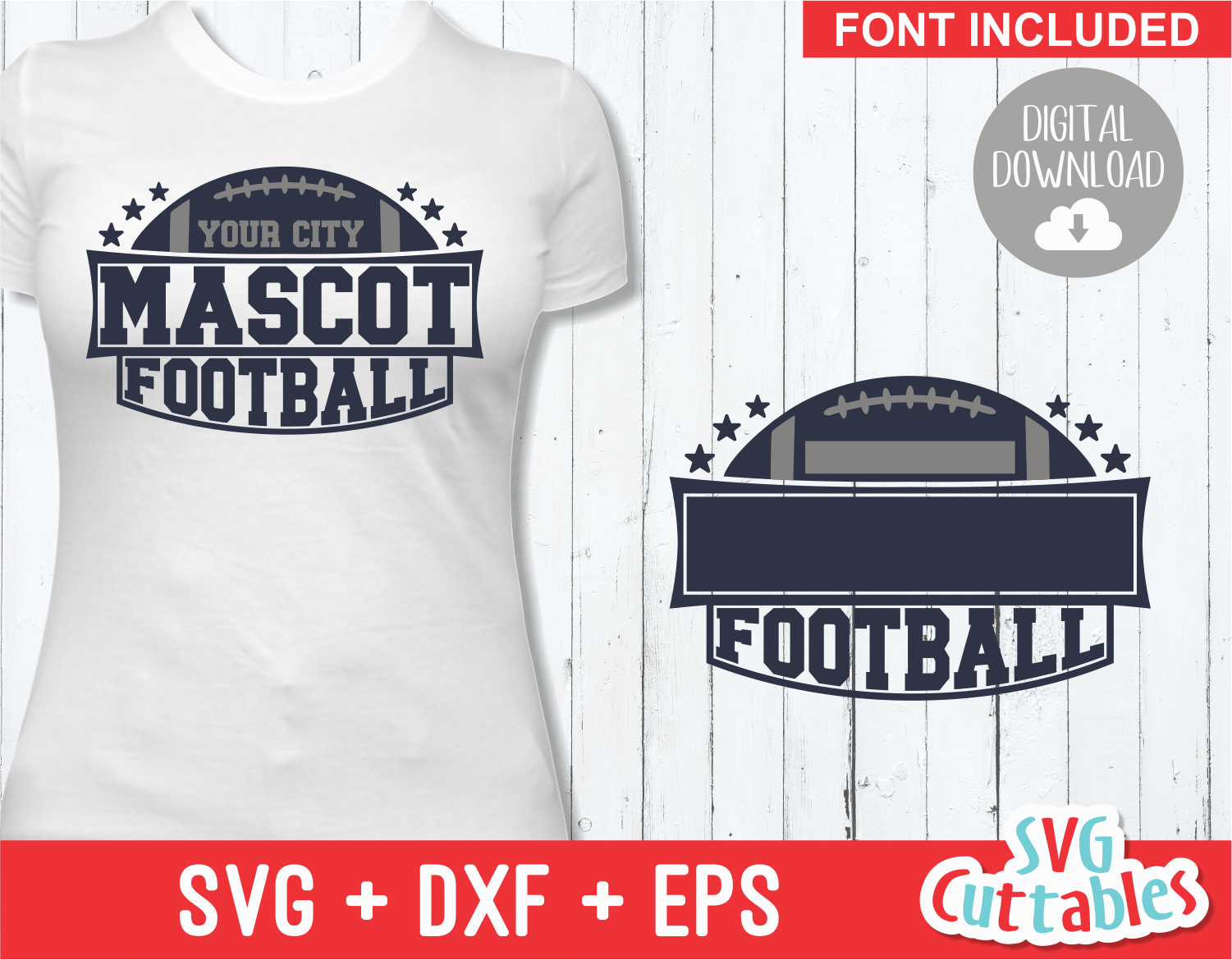 Download Football Template 0025 | SVG Cut File | svgcuttablefiles