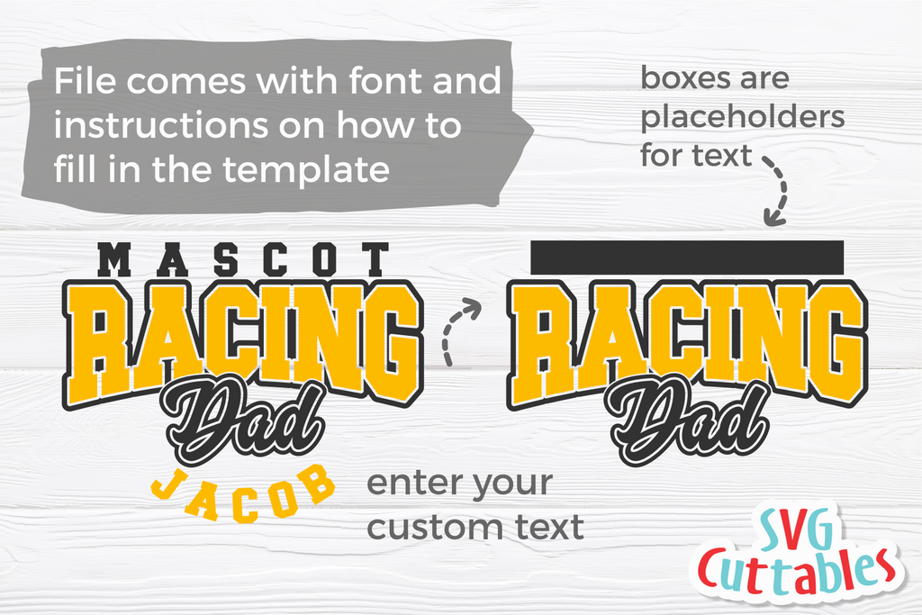 Racing Dad Template 002 | SVG Cut File | svgcuttablefiles