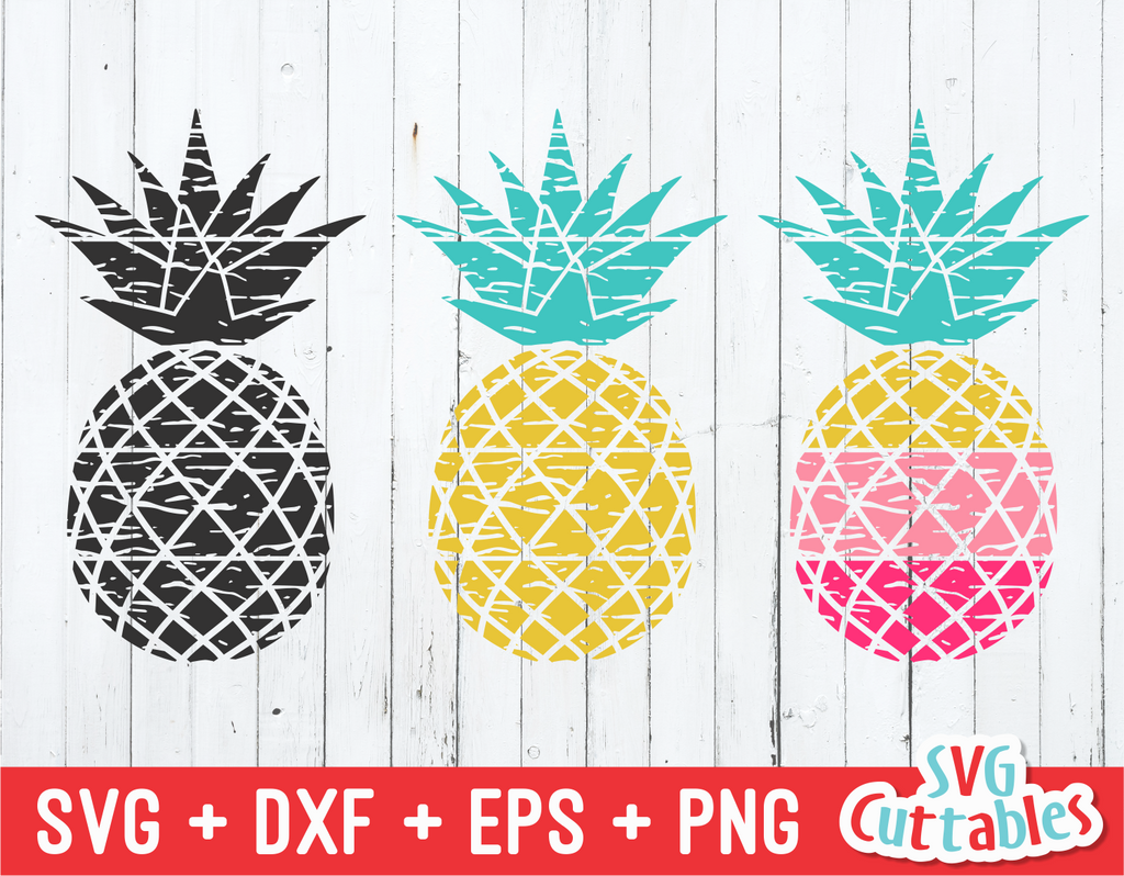 distressed pineapple illustration download