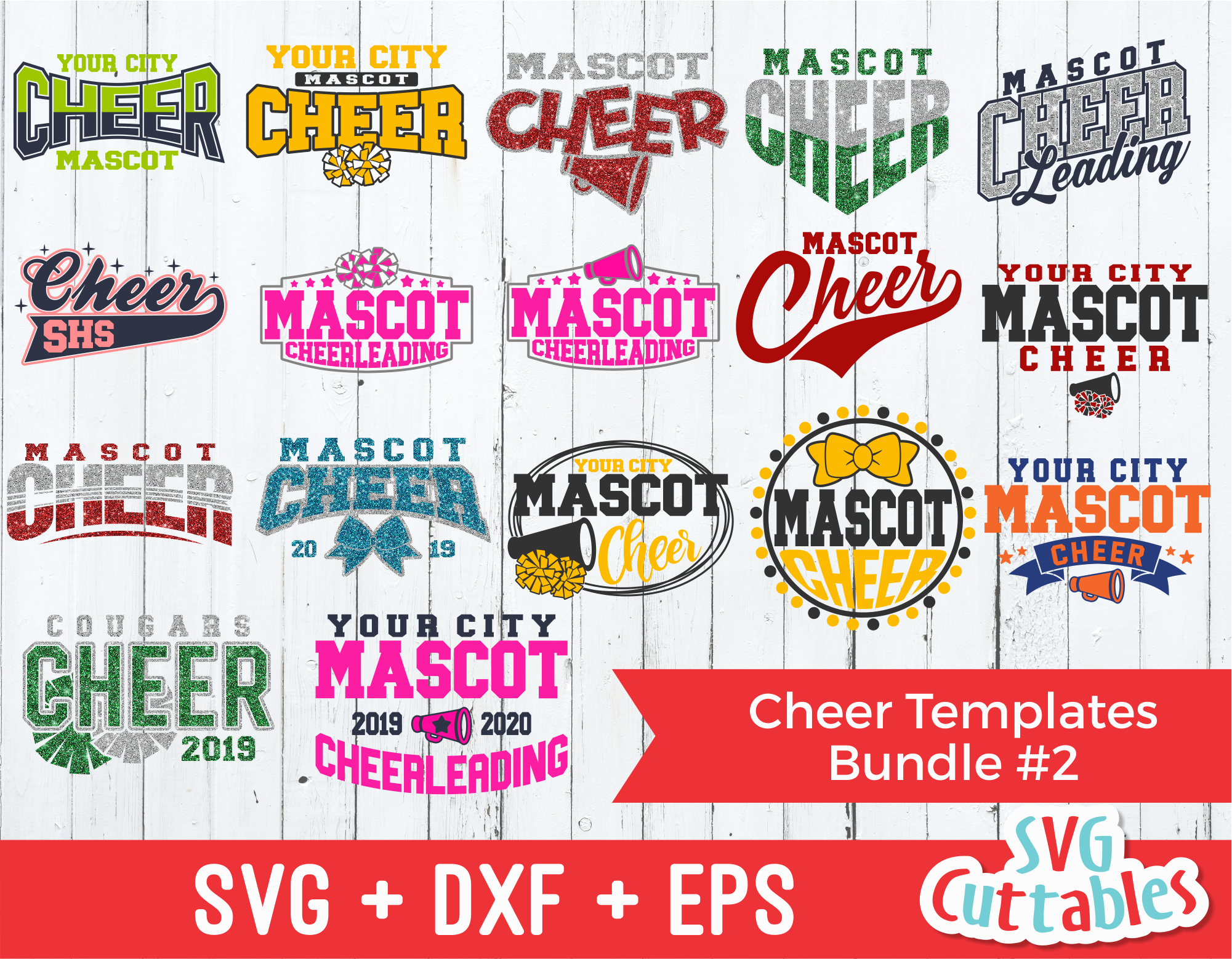 Download Cheer Template Bundle 2 | SVG Cut File | svgcuttablefiles