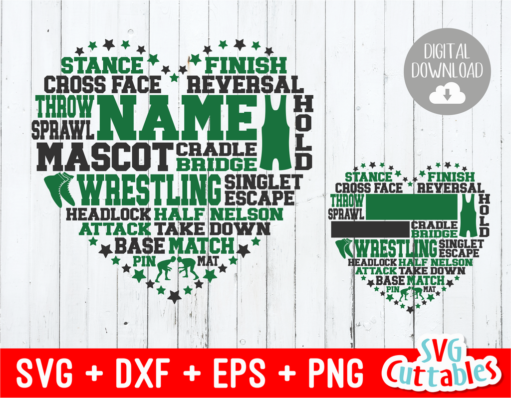 Download Wrestling Heart Subway Art | svgcuttablefiles
