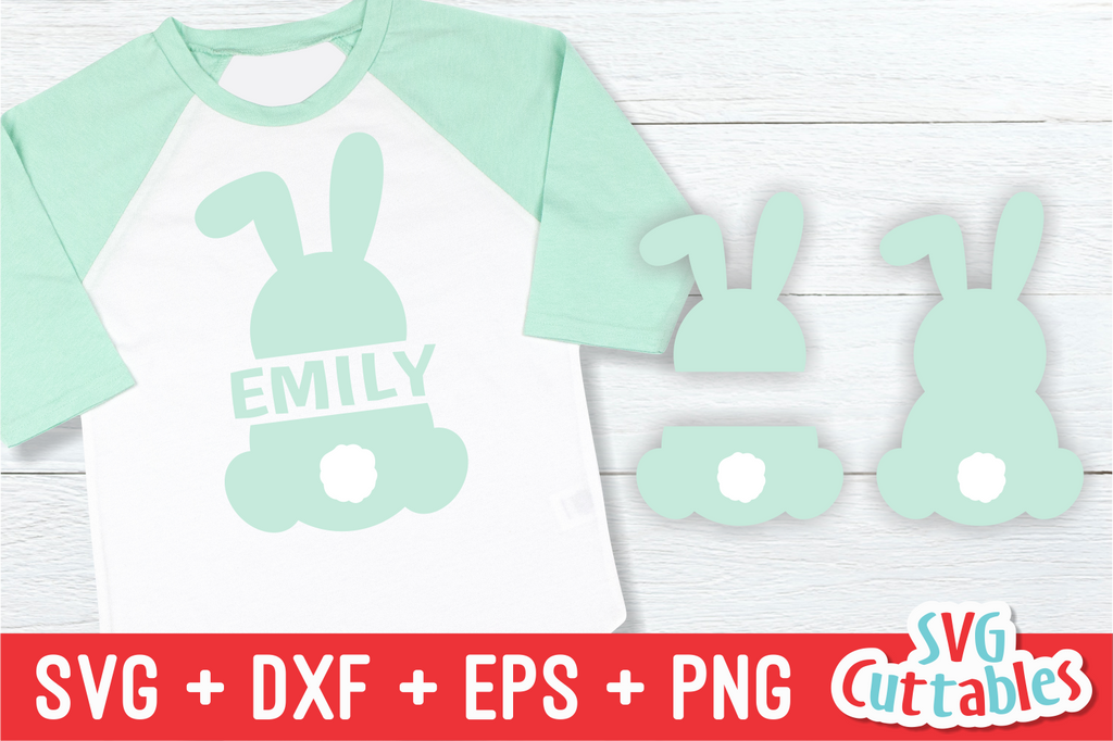 Download Easter Bunny Split SVG Cut File | svgcuttablefiles