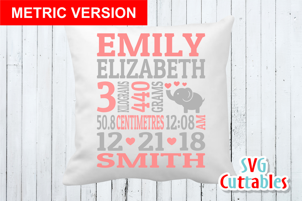 Baby Birth Announcement Bundle #1, svg Cut Files ...