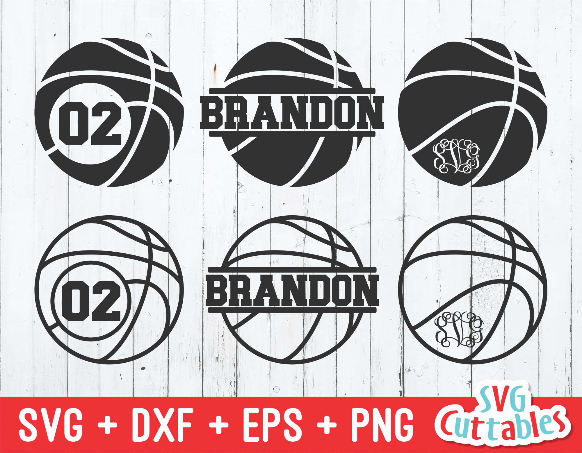 Download Basketball Monogram Frames Svgcuttablefiles