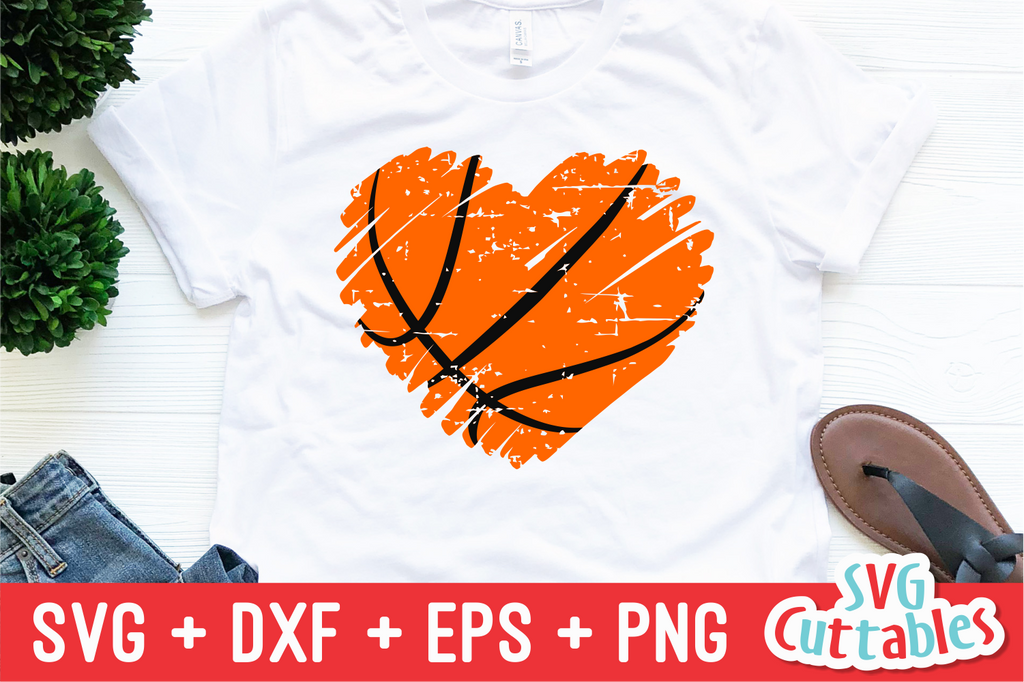 Download Basketball Heart Brush Strokes | SVG Cut File ...