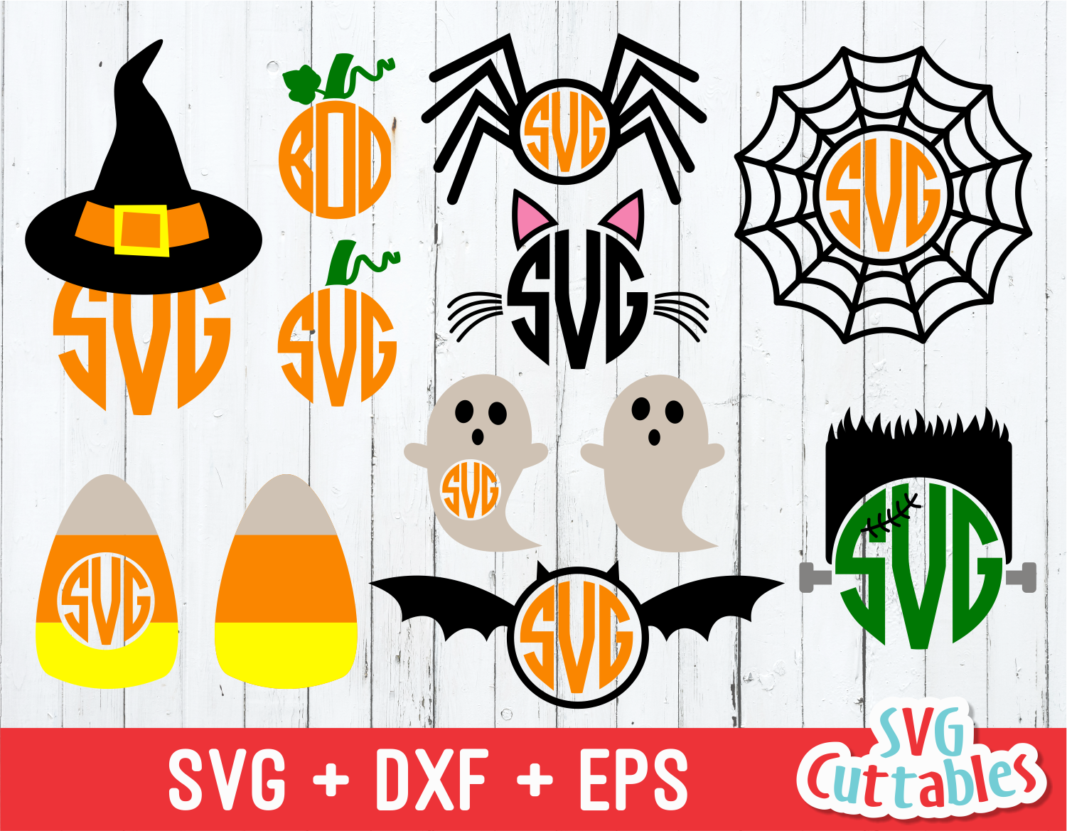 Download Halloween Monogram Frames Svgcuttablefiles