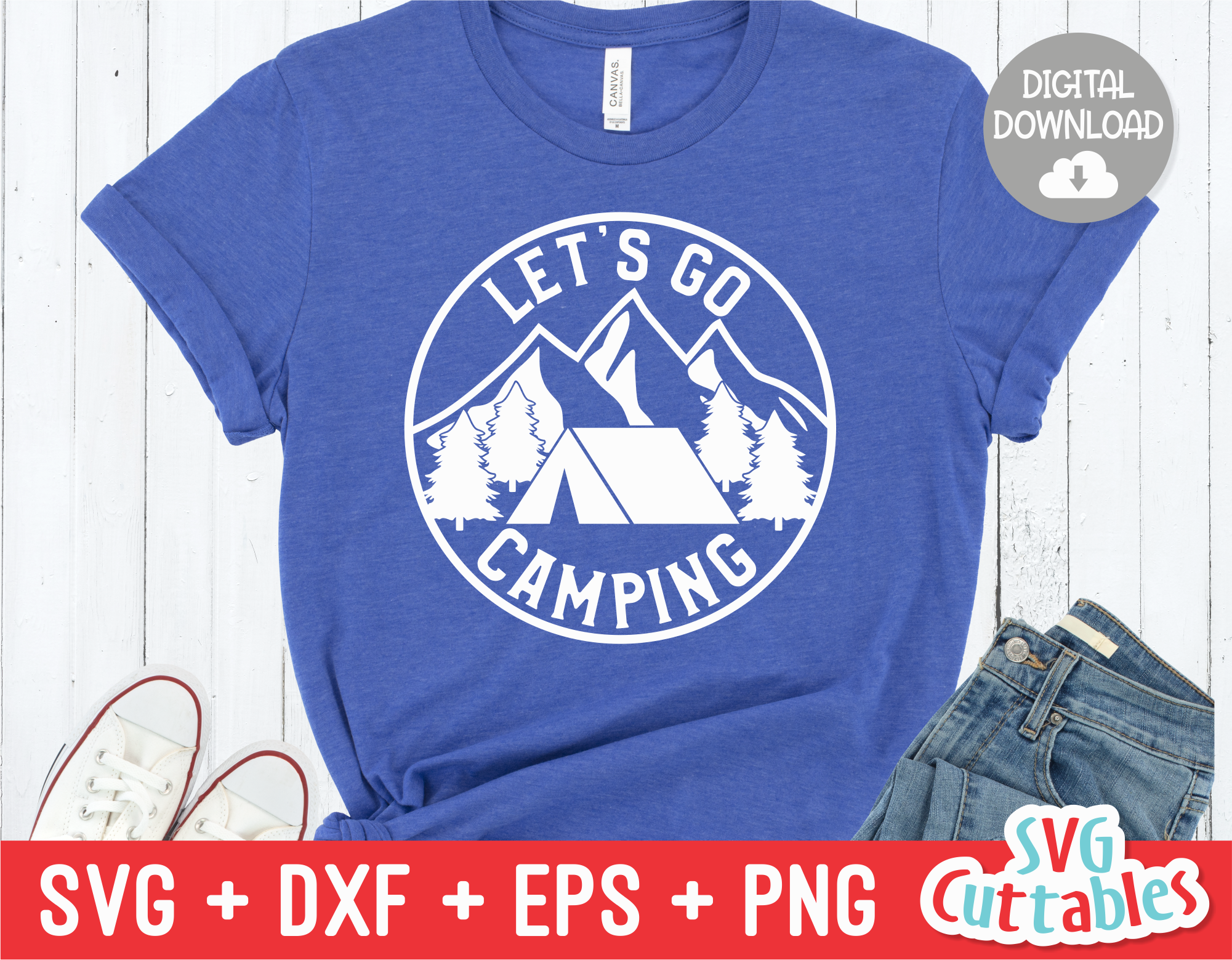 Download Let S Go Camping Svg Cut File Svgcuttablefiles