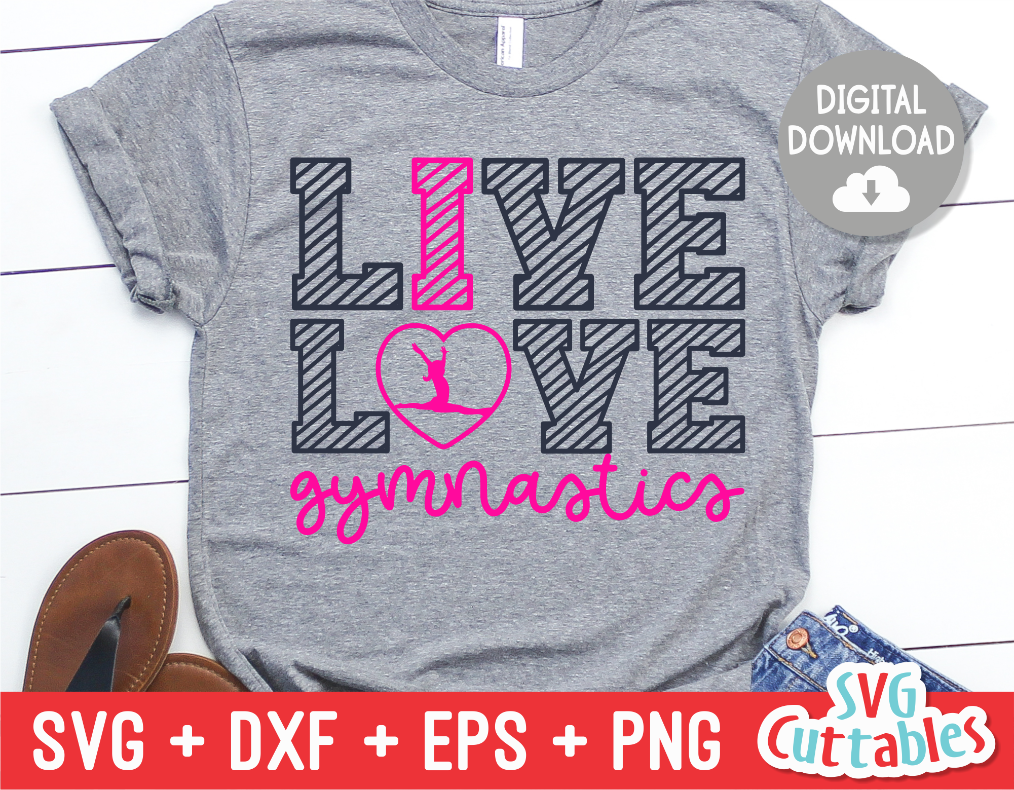 Download Live Love Gymnastics Svg Cut File Svgcuttablefiles SVG, PNG, EPS, DXF File