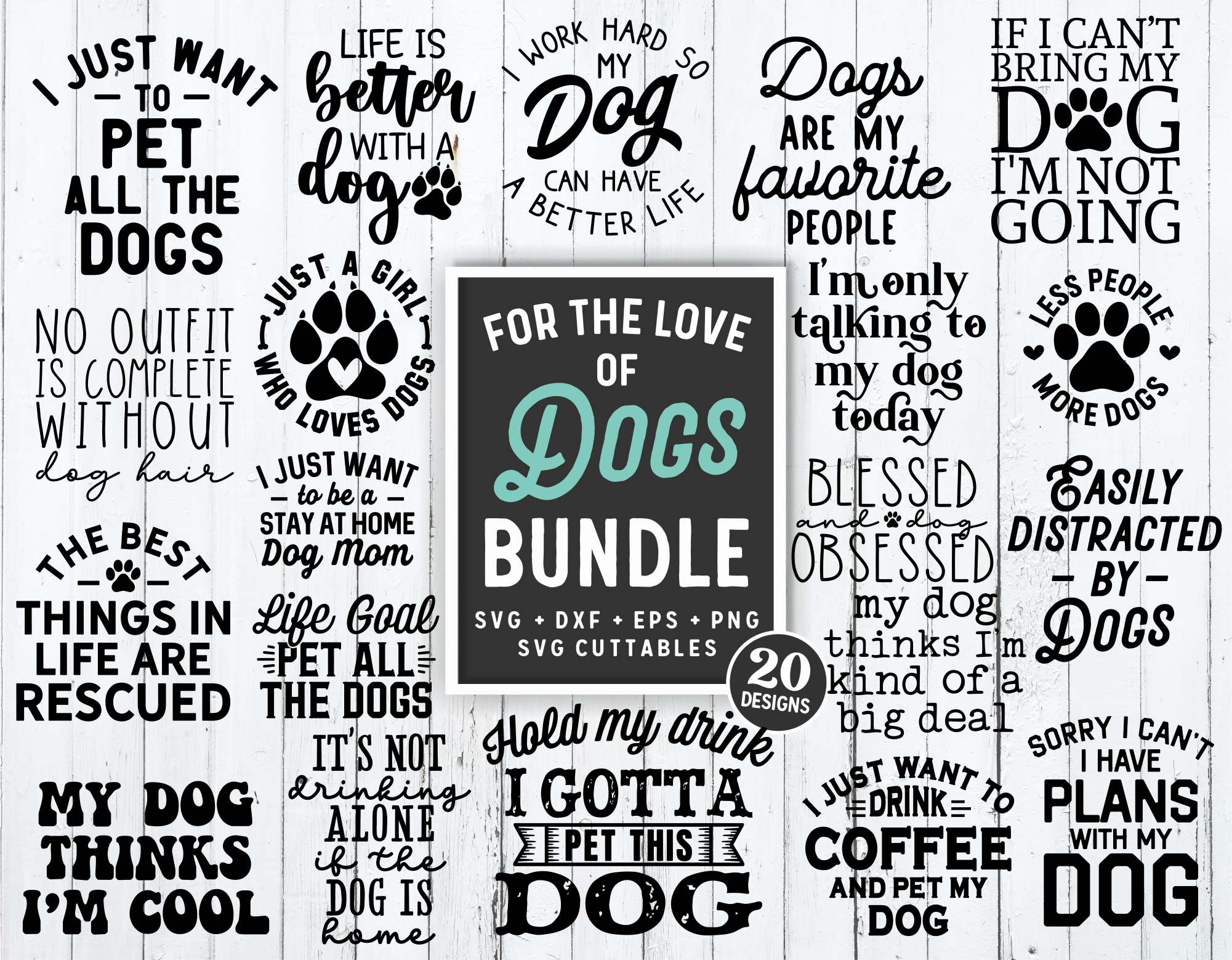 Download For The Love Of Dogs Svg Bundle Svgcuttablefiles