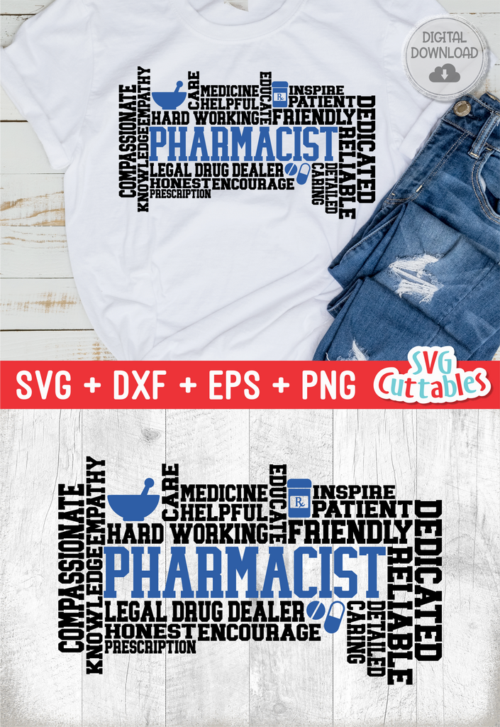 Pharmacist Word Art | SVG Cut File | svgcuttablefiles