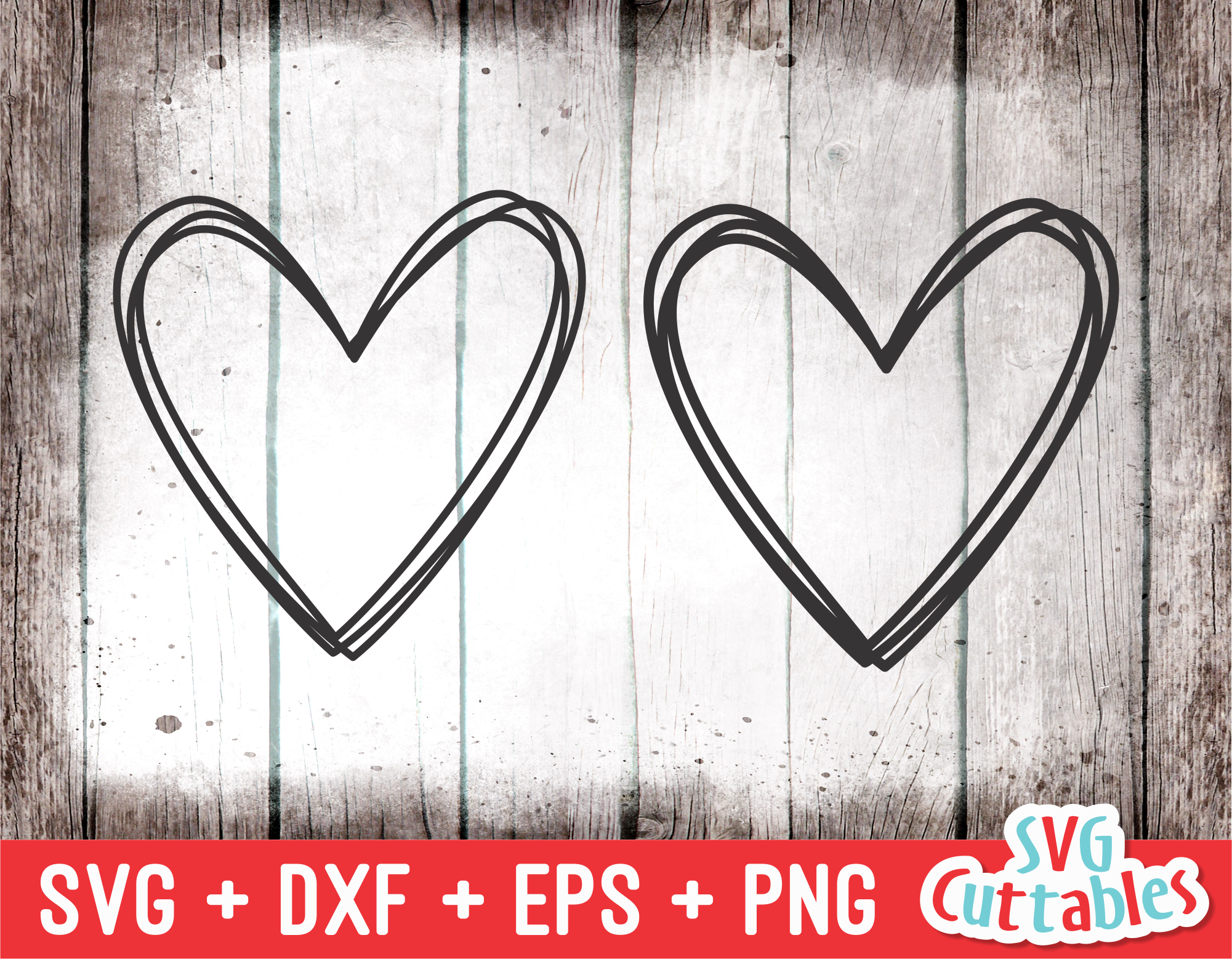 Download Scribble Hearts | SVG Cut File | svgcuttablefiles