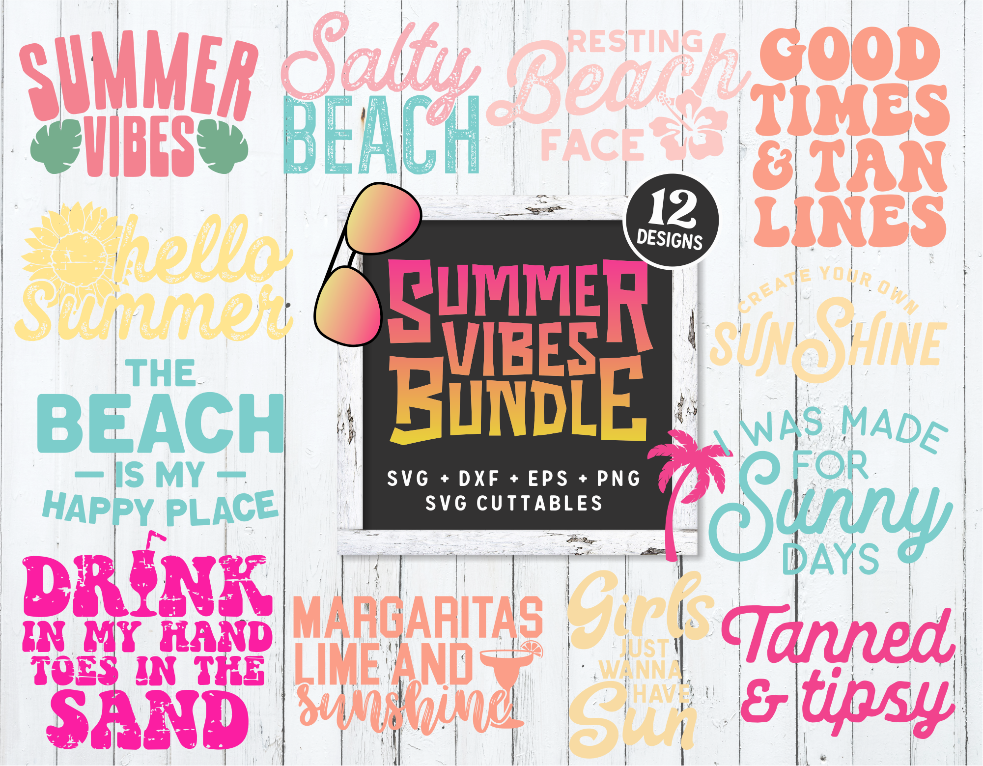 Download Summer Vibes Svg Bundle Svgcuttablefiles