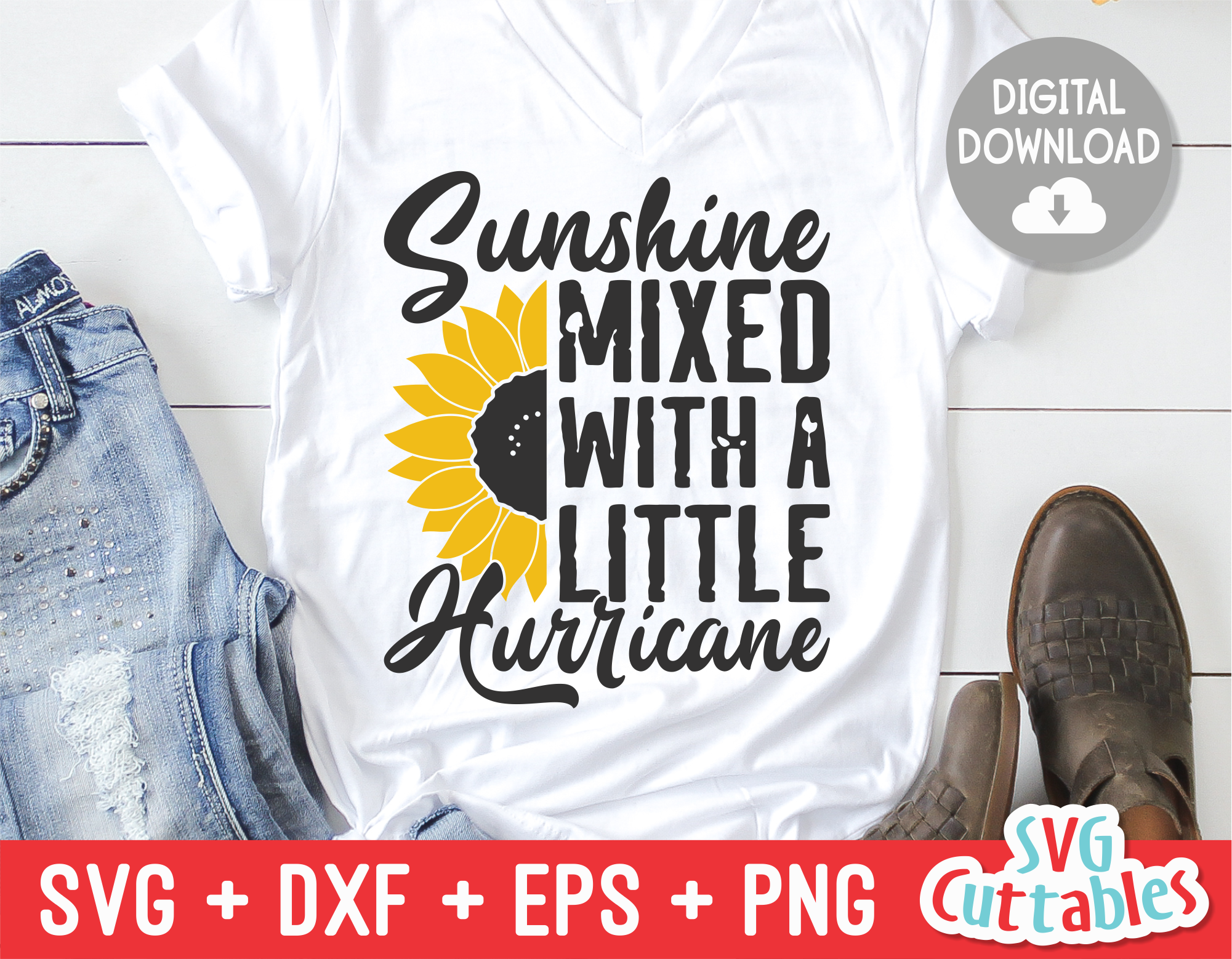 Download Sunshine Mixed With A Little Hurricane Sunflower Svg Cut File Svgcuttablefiles